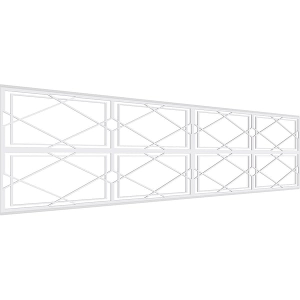 Ekena Millwork Set of Four Panels for 94 1/2"W x 24 1/4"H Kiowa Fretwork Wainscot Wall Paneling WPKP12X01X47KWA - main